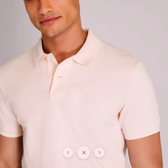 Tipped Collar Polo - Brand New - NEVER WORN -Light Pink